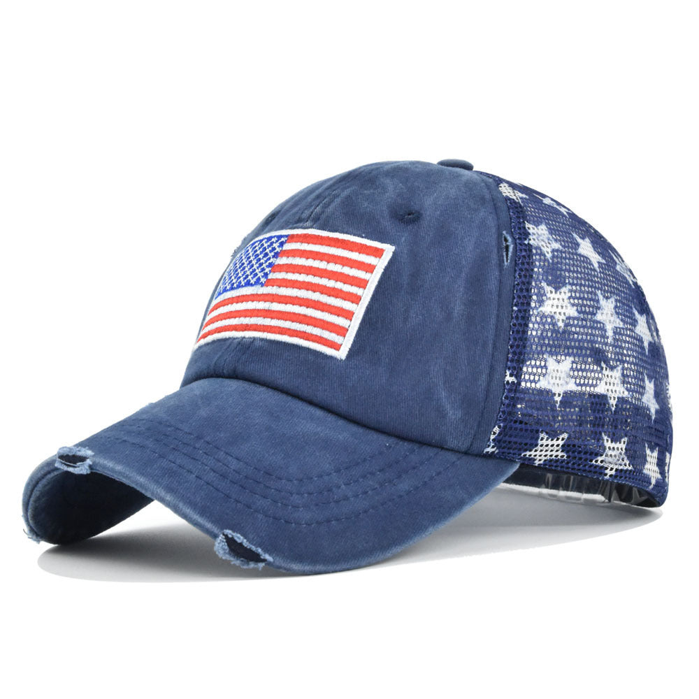 American Embroidered Flag Baseball Hat - JEXIE