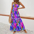 Boho Maxi Dress Colorful Sundress - JEXIE