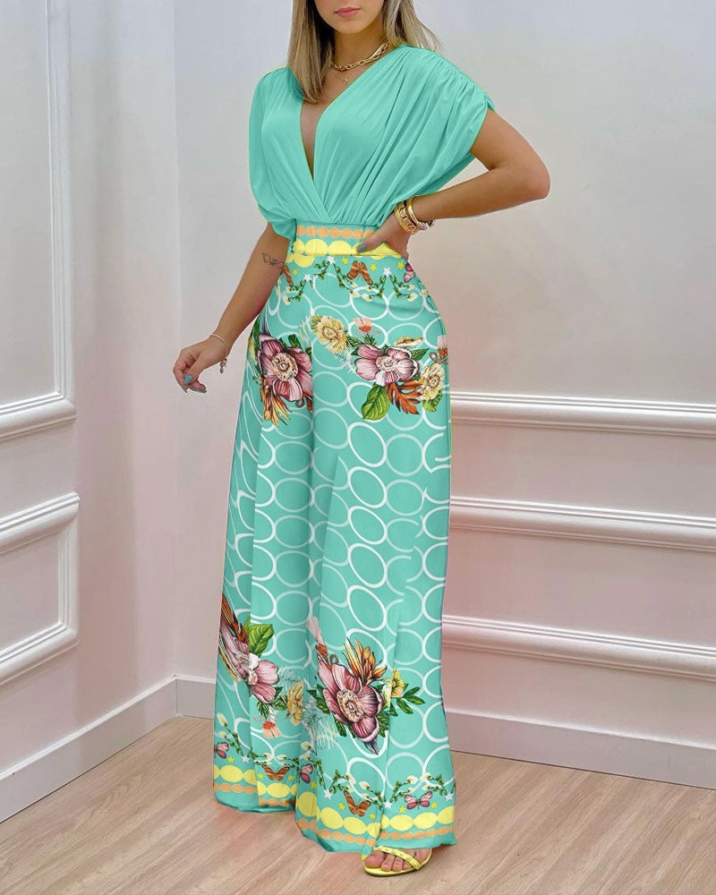 Floral Color Suit Set - JEXIE