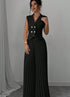 Sleeveless Vest Pleated Pants Set - JEXIE