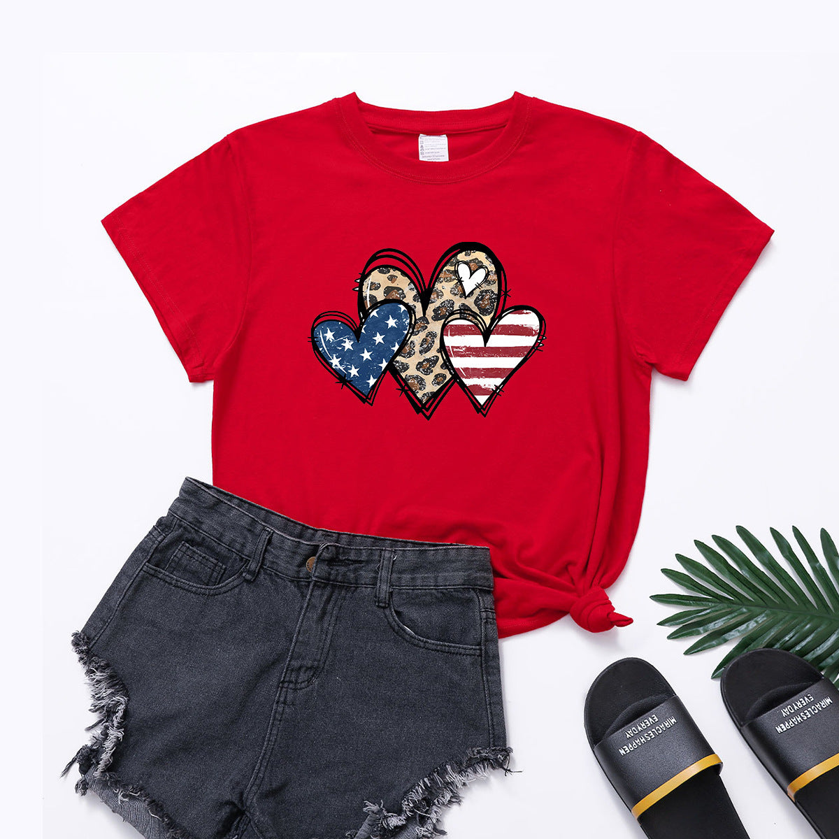 Leopard Prints American Day T-Shirt - JEXIE