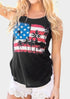America U. S Flag Print Tank top - JEXIE