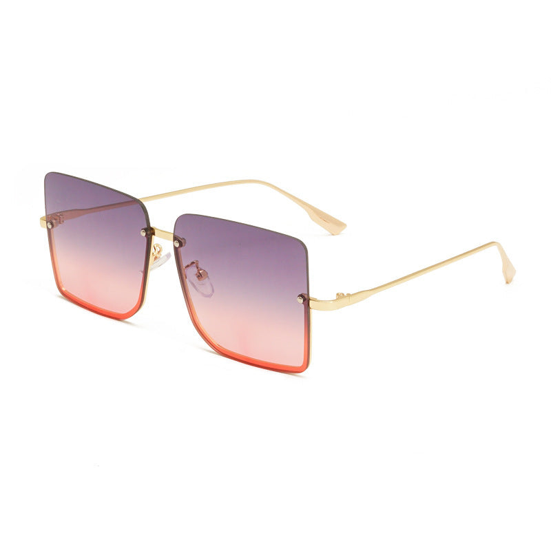 Half-Frame Ocean Sunglasses Fashion Trendy Sunglasses - JEXIE