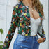 Floral Short Long Sleeves Jacket - JEXIE