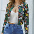 Floral Short Long Sleeves Jacket - JEXIE
