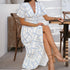 Sun Prints Checkered V-neck Dress - JEXIE