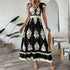 Damask Flowy Maxi Dress - JEXIE