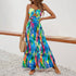 Boho Maxi Dress Colorful Sundress - JEXIE