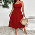 Retro Artistic Strap Elegant Seaside Holiday Dress