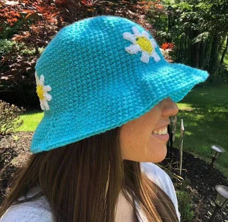 Knitted Crochet Bucket Hat - JEXIE