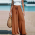 Elastic High Waist Loose Fit Pants - JEXIE