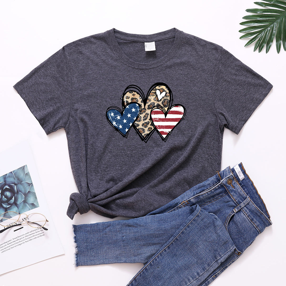 Leopard Prints American Day T-Shirt - JEXIE