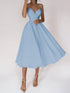 Sexy V-neck Suspender Dress Summer Fashion A-Line Long Dresses For Women - JEXIE