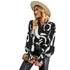 Abstract Prints Lantern Sleeve Shirt - JEXIE