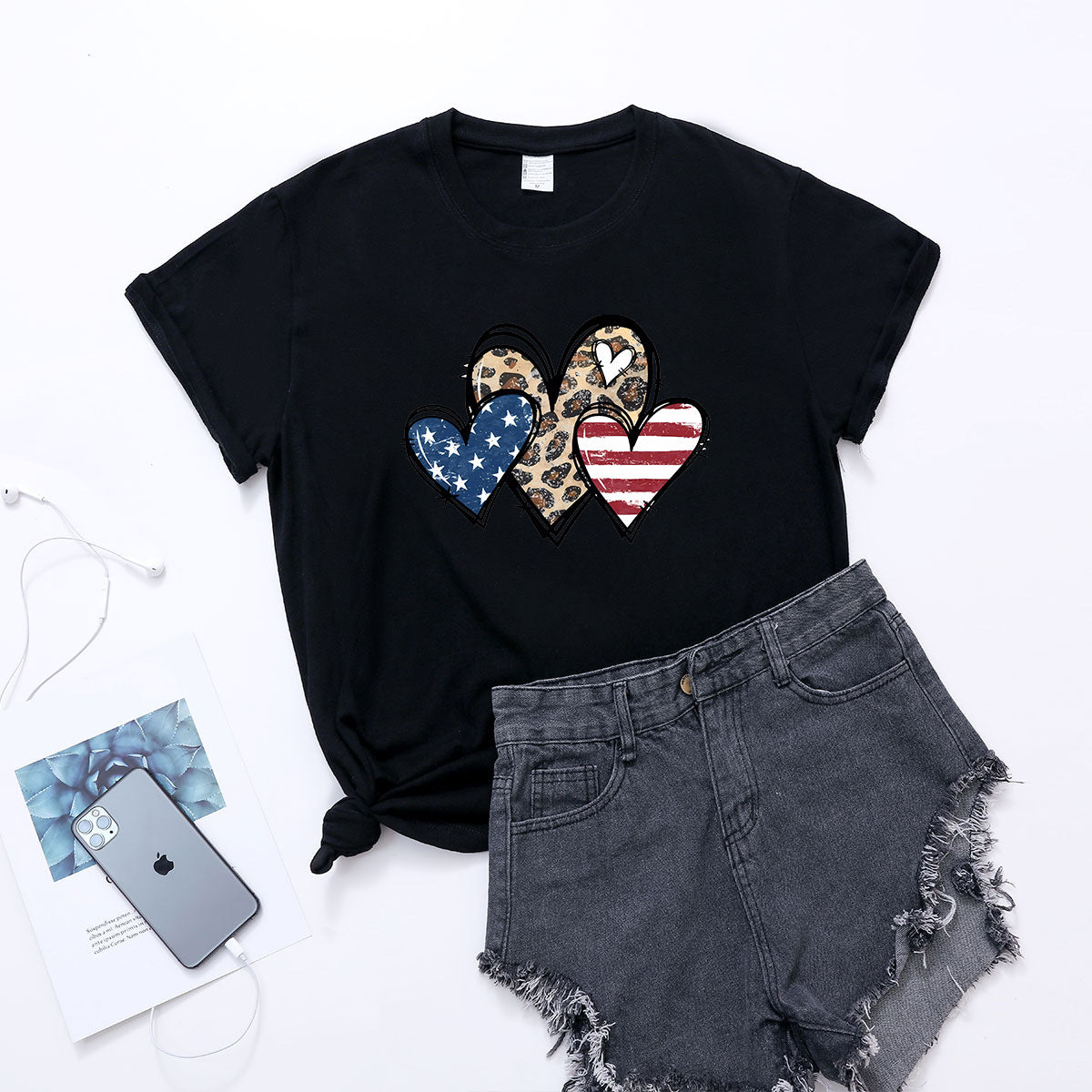 Leopard Prints American Day T-Shirt - JEXIE