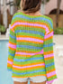 Color Stripes Boho Net Top