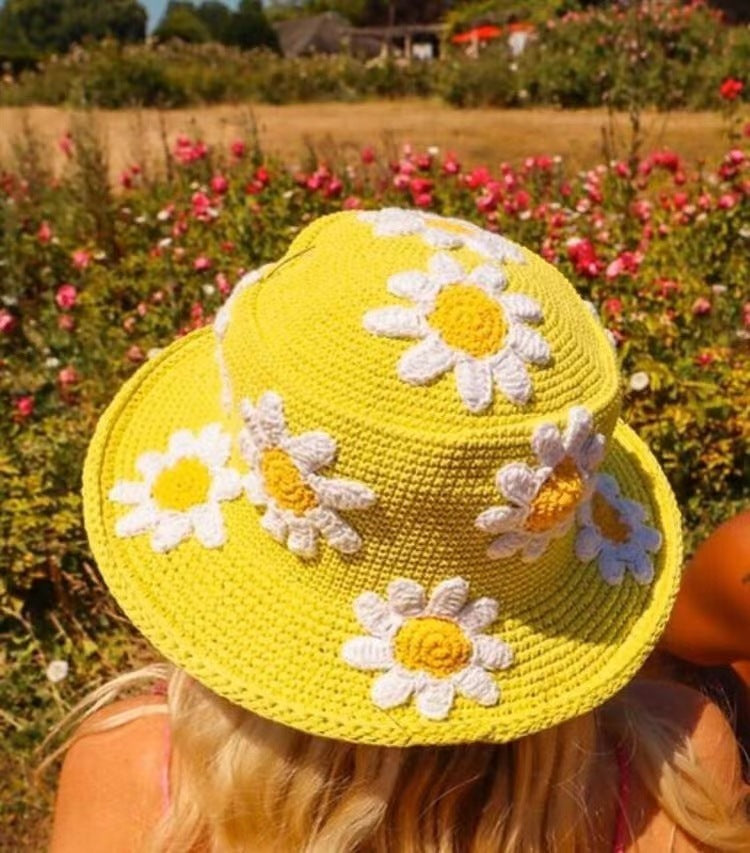 Knitted Crochet Bucket Hat - JEXIE