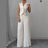 Sleeveless Vest Pleated Pants Set - JEXIE