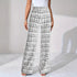 Plaid High Waist Straight Pants
