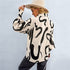 Abstract Prints Lantern Sleeve Shirt - JEXIE