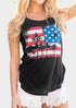 America U. S Flag Print Tank top - JEXIE
