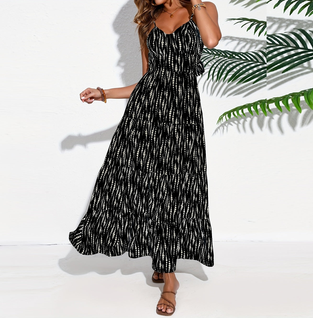 Bohemian Back Tie-Wrap Dress - JEXIE