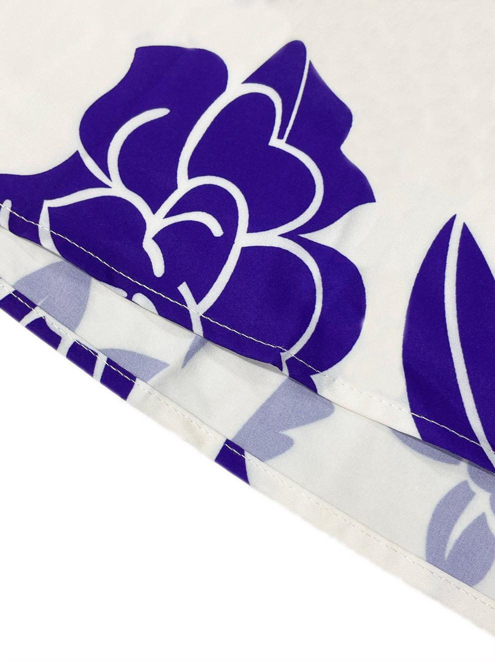 Color Floral Pattern White Dress