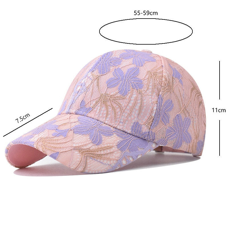 Lace Floral Baseball Cap - JEXIE