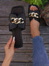 Lightweight Chain Casual Flat Slippers - JEXIE