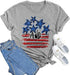 Stars and Stripes Print T-shirt - JEXIE