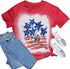 Stars and Stripes Print T-shirt - JEXIE