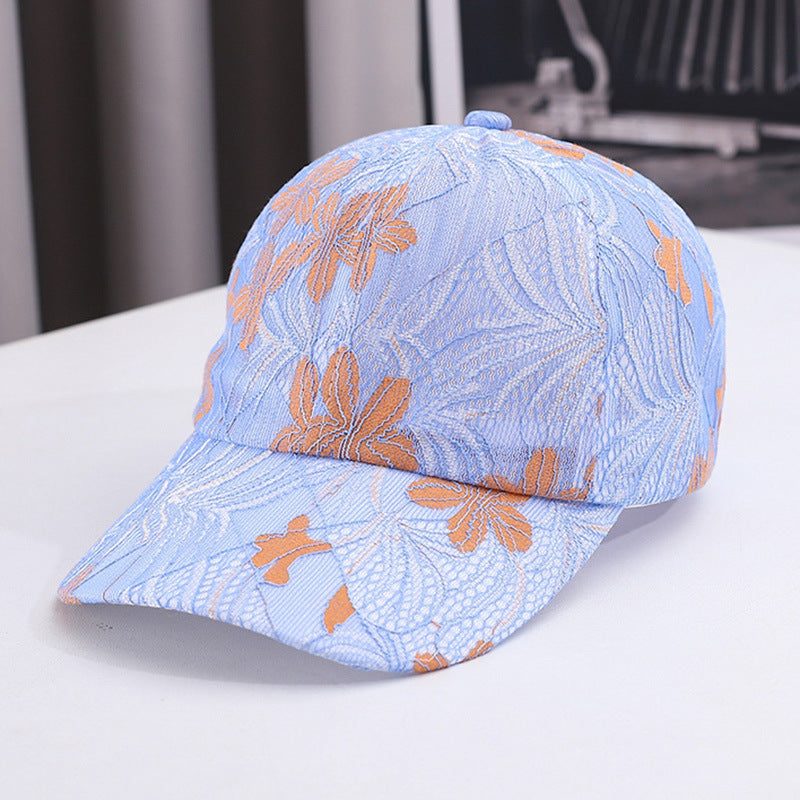 Lace Floral Baseball Cap - JEXIE