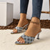 Vintage Pattern Pointed-toe Heels - JEXIE