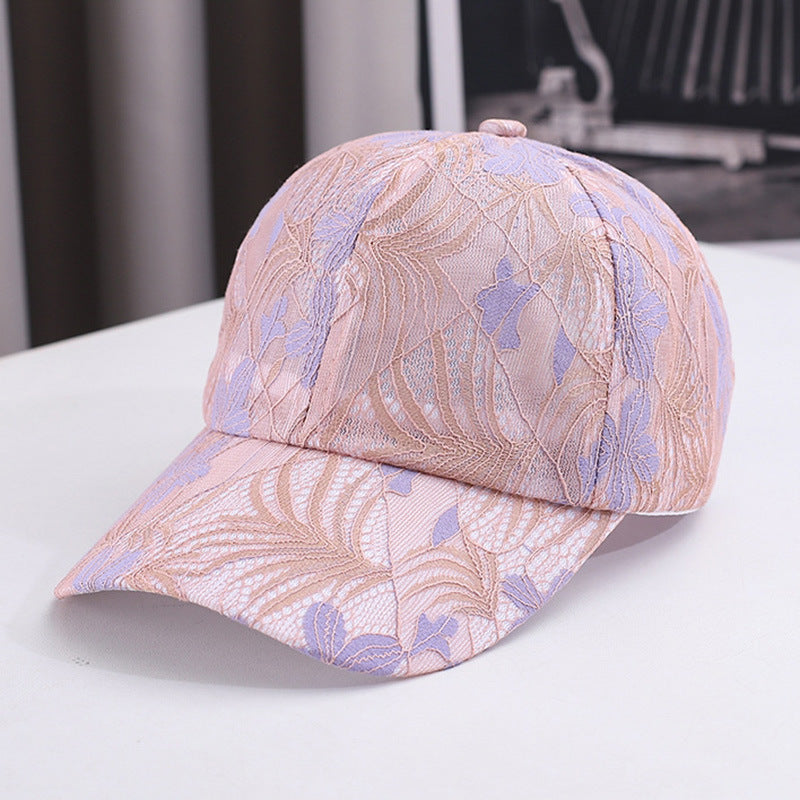 Lace Floral Baseball Cap - JEXIE