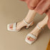 Square Toe Chic Chunky Heels