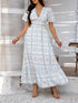 Sun Prints Checkered V-neck Dress - JEXIE