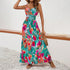 Boho Maxi Dress Colorful Sundress - JEXIE