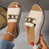 Peep-toed Roman Wedges Sandals - JEXIE