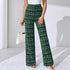 Plaid High Waist Straight Pants