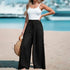 Elastic High Waist Loose Fit Pants - JEXIE