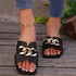 Lightweight Chain Casual Flat Slippers - JEXIE