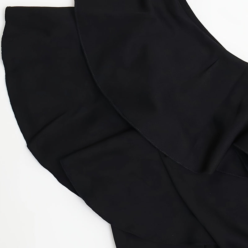 One Shoulder Ruffle Dressy Jumpsuits - JEXIE