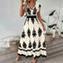 Damask Flowy Maxi Dress - JEXIE