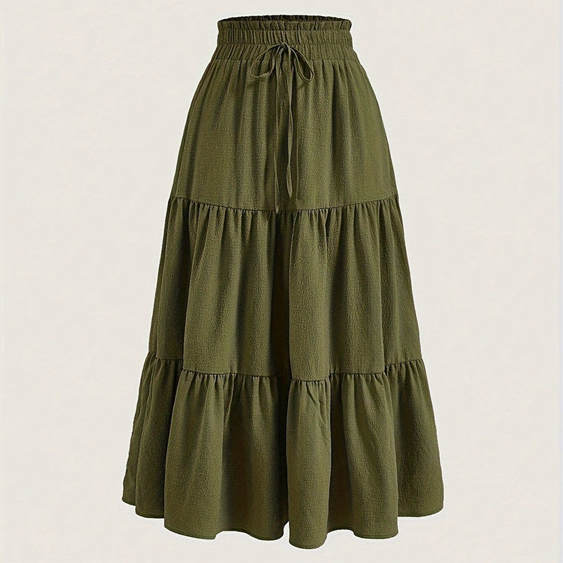 High-Waist Knot Plus Size Skirt