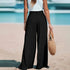 Elastic High Waist Loose Fit Pants - JEXIE