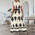 Damask Flowy Maxi Dress - JEXIE