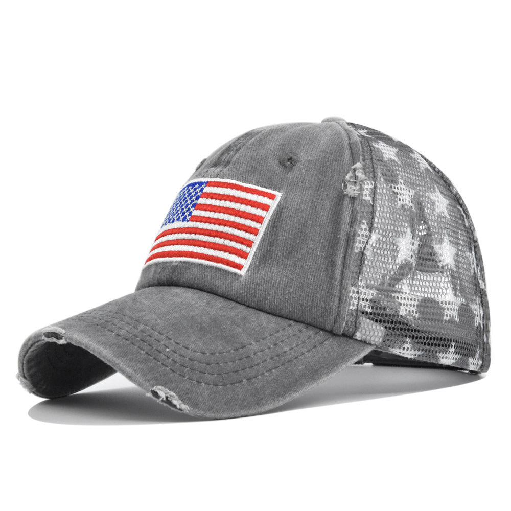 American Embroidered Flag Baseball Hat - JEXIE