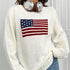 Loose USA Flag Print Sweater - JEXIE