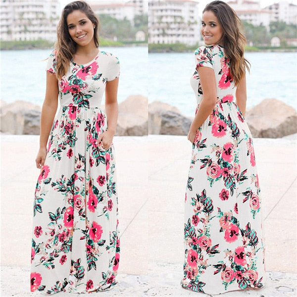 Maxi Floral Boho Dress - JEXIE