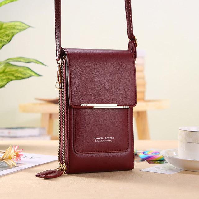 Leather Crossbody Shoulder Bag - JEXIE